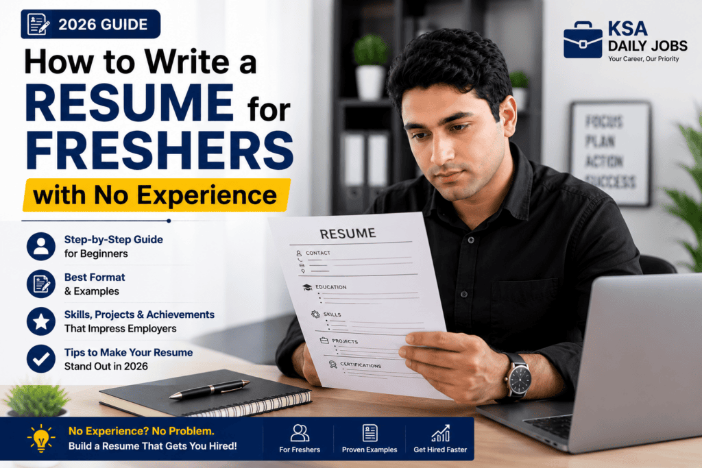 How to Write a Resume for Freshers with No Experience (2026 Guide)